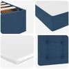 vidaXL Opbergbed met LED met matras Blauw 140 x 190 cm Polyester