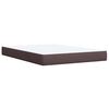 vidaXL Boxspring met matras stof donkerbruin 160x200 cm