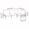vidaXL Tuin Sofa Set met kussen 4 pcs Antraciet Staal