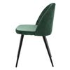 Venture Home Eetkamerstoelen 2 st Velvet fluweel zwart en groen