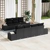 vidaXL Tuin Sofa Set met kussen 8 pcs Zwart poly rattan