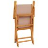 vidaXL Tuinstoelen 6 st inklapbaar stof en massief hout taupe