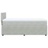 vidaXL Boxspring met matras fluweel lichtgrijs 90x190 cm