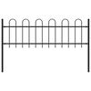 vidaXL Tuinhek met ronde bovenkant 1,8 m staal zwart