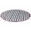 Bo-Camp Buitenkleed Chill mat Falconwood rond 2 m zwart en wit