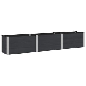 vidaXL Verhoogde plantenbak Zwart 300 x 50 x 54 cm alu.