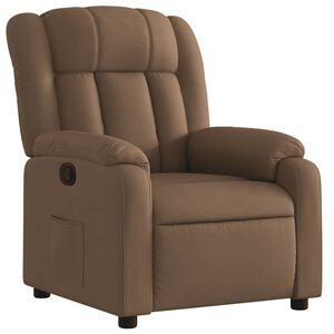 vidaXL Fauteuil verstelbaar stof bruin