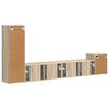 vidaXL Tv-meubelset Wandgemonteerd 3 pcs Sonoma Eiken Bewerkt hout