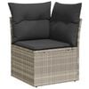 vidaXL Tuin Sofa Set met kussen 10 pcs Lichtgrijs poly rattan