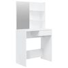 vidaXL Kaptafel met spiegel 74,5x40x141 cm hoogglans wit