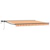 vidaXL Handmatige Luifelhouder met LED's 5 &times; 3,5 m