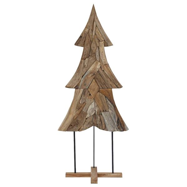 vidaXL Kerstboom met standaard Bruin 180 cm Massief teakhout
