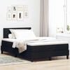 vidaXL Boxspring bed met matras met LED Zwart 120 x 190 cm Stof
