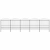 vidaXL Tuinhek met speerpunt staal 838x200 cm zwart