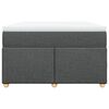 vidaXL Boxspring met matras stof donkergrijs 120x200 cm