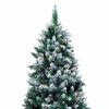 vidaXL Kunstkerstboom Groen 240 cm PVC en Staal en Kunststof
