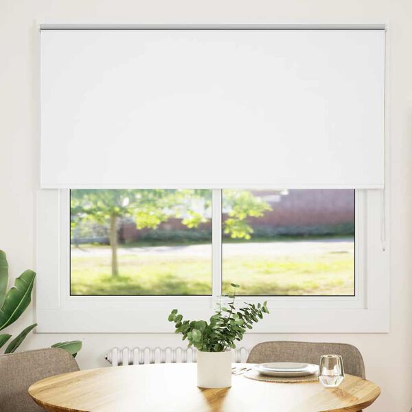 vidaXL Rolgordijn verduisterend 165x130 cm stofbreedte 161,6 cm wit
