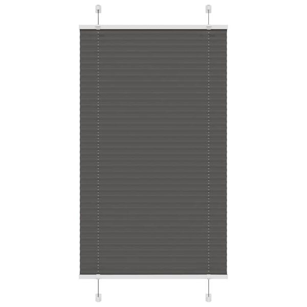 vidaXL Plissé rolgordijn 70x100 cm stofbreedte 69,4 cm polyester zwart