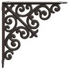 vidaXL Wandplank Beugels 12 st Antiek Bruin 14 x 14 x 3,5 cm Staal