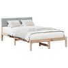 vidaXL Bedframe Bruin en lichtgrijs 120 x 200 cm Massief grenenhout
