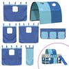 vidaXL Gordijnen voor hoogslaper met tunnel polyester blauw