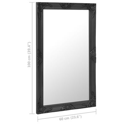 vidaXL Wandspiegel barok stijl 60x100 cm zwart