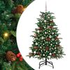vidaXL Kunstkerstboom Groen 150 cm PVC en Metaal en Plastic