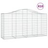 vidaXL Schanskorven 10 st gewelfd 200x50x100/120 cm ijzer
