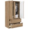 vidaXL Badkamer Kast Artisan Eiken 79,5 x 49 x 156 cm Bewerkt hout