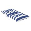 vidaXL Stoelkussens 6 st lage rug gestreept stof wit en blauw