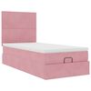 vidaXL Ottoman bed met matrassen 90x190cm fluweel roze