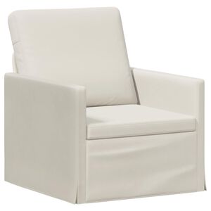 vidaXL Fauteuil Cr&egrave;mekleurig 70 x 81 x 82 cm fluweel