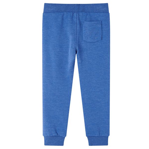 Kinderjoggingbroek 116 gem&ecirc;leerd blauw