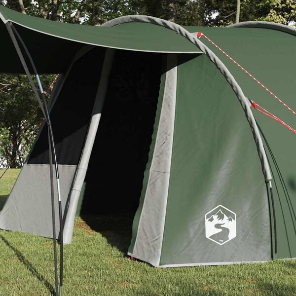 vidaXL Tunneltent met dak met opslag Groen en Wit 740 x 370 x 220 cm