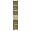 vidaXL Hoge kast 30x42,5x185 cm bewerkt hout sonoma eikenkleurig