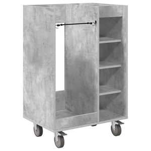 vidaXL Golfkast met wiel Effen Beton Grijs 65 x 45 x 98 cm