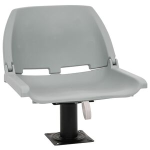 vidaXL 2-delige Bootstoelenset inklapbaar 48x51x41 cm grijs