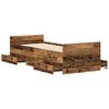 vidaXL Bedframe zonder matras 100x200 cm bewerkt hout oud hout