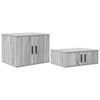 vidaXL Opbergkast 2 pcs Grijs Sonoma 127 x 41 x 40 cm Bewerkt hout