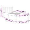 vidaXL Bedframe zonder matras massief grenenhout wasbruin 75x190 cm