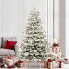 vidaXL Kunstmatige Inklapbare Kerstboom Wit 210 cm PE en PVC