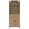 vidaXL Hoge kast Artisan Eiken 69,5 x 32,5 x 180 cm Bewerkt hout