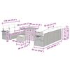 vidaXL Tuin Sofa Set 10 pcs Beige poly rattan
