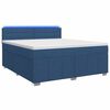 vidaXL Boxspringbed met matras met hoofdeinde Blauw 140 x 190 cm Stof