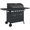 vidaXL Gasbarbecue met 7 branders gepoedercoat staal zwart