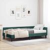 vidaXL Hoekbedframe met Matras Anders 2 pcs Groen Fluweel