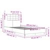 vidaXL Bedframe met hoofdbord en LED bruin eikenkleur 90x190 cm