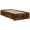 vidaXL Bedframe met lades bewerkt hout gerookt eikenkleurig 100x200 cm