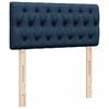 vidaXL Ottoman bed met matrassen en LED's 200x200cm stof blauw