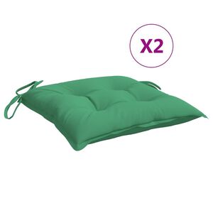 vidaXL Stoelkussens 2 st 50x50x7 cm oxford stof groen